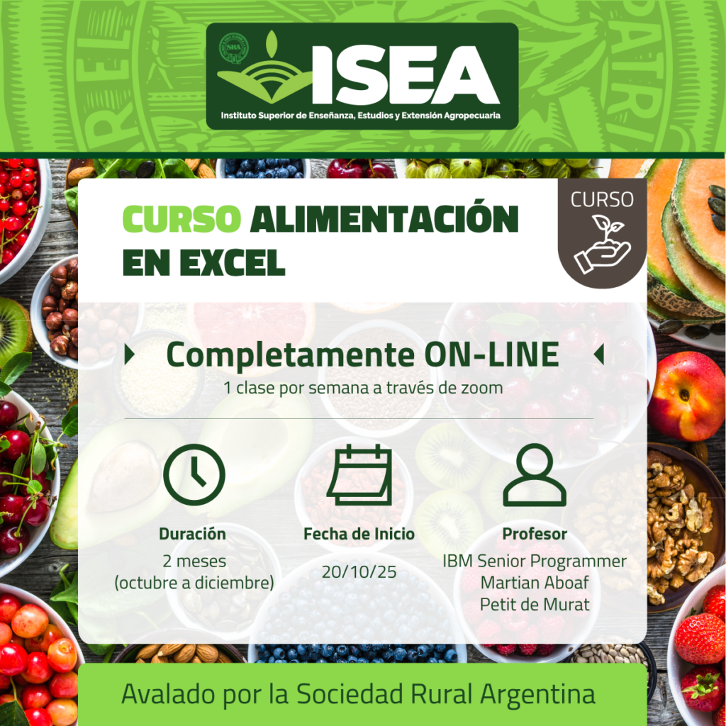 Alimentación en Excel