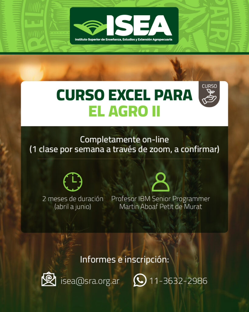 Excel para el Agro II Excel para el Agro II
